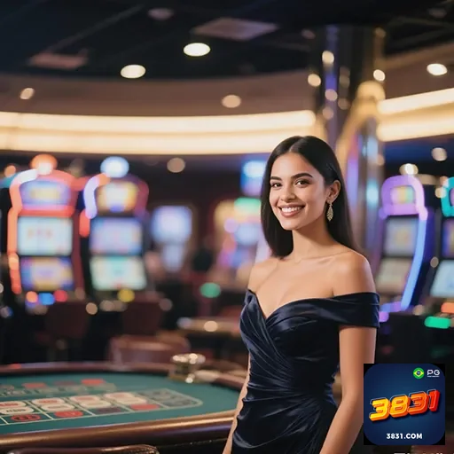 Imagem de um cassino exibido no site 3831, com detalhes de jogos de azar e ambiente vibrante
