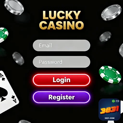 Tela de login de cassino online com destaque para acesso móvel